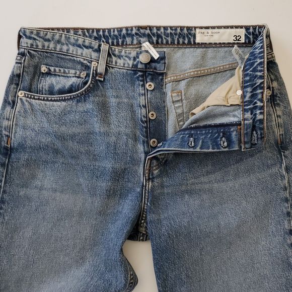 Rag & Bone Maya High Rise Crop Flare Button Fly Jeans Medium Stowe Raw Hem - Picture 6 of 16